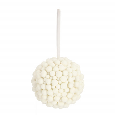  Bizzotto - Pallina di natale sfera Chester grande - Colore: Bianco - SKU: B0973764 