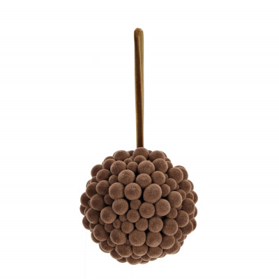  Bizzotto - Pallina di natale sfera Chester - Colore: Marrone - SKU: B0973767 