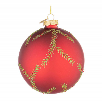  Bizzotto - Woods - Pallina di natale woods d.10 - Colore: Rosso - SKU: B0978128 