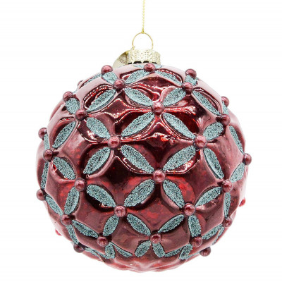 Bizzotto Petals Pallina per albero di natale d.10 Colore: Rosso