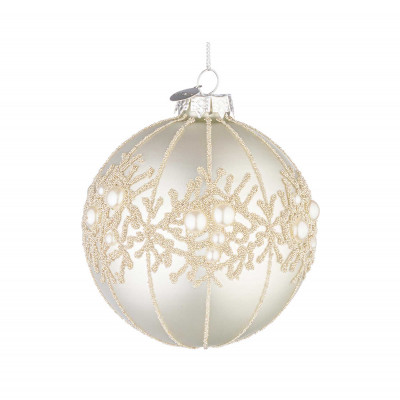 Bizzotto - Gem - Pallina per albero di natale gem d.10 - Colore: Bianco - SKU: B0978461