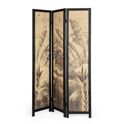 Bizzotto - Paravento in bamboo - Colore: Nero/Beige - SKU: B0721646