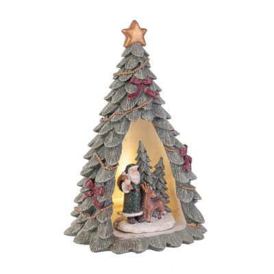  Bizzotto - Tyson - Pino con all'interno babbo natale con renna - Colore: Multicolore - SKU: B0974647 