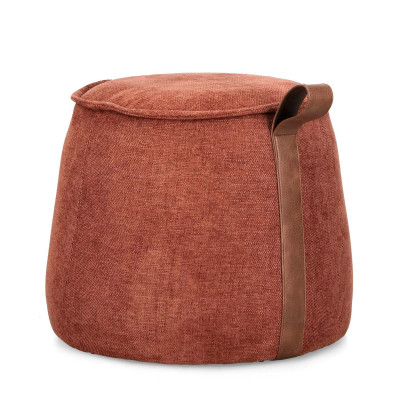 Bizzotto - Anila - Pouf in tessuto dal design moderno - Colore: Arancione - SKU: B0721756