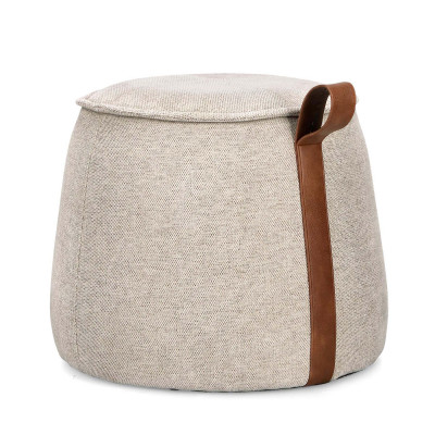 Bizzotto - Anila - Pouf in tessuto dal design moderno - Colore: Grigio Chiaro - SKU: B0721757