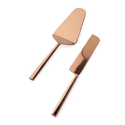 Bizzotto Hestia Set 2 pezzi paletta e coltello per torta Colore: Rame