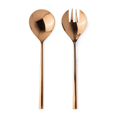 Bizzotto Hestia Set 2 pezzi posate per insalata Colore: Rame