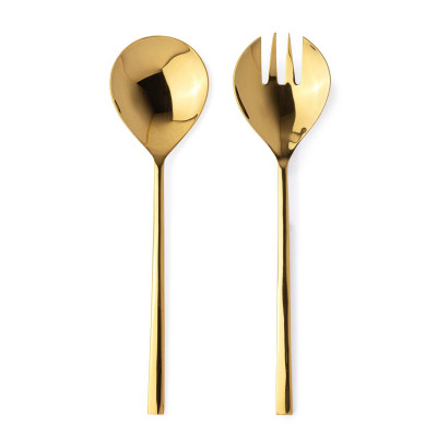 Bizzotto Hestia Set 2 posate per insalata Colore: Oro