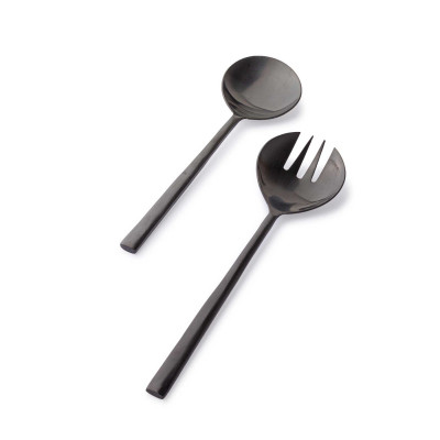 Bizzotto - Hestia - Set posate insalata - Colore: Nero - SKU: B0555407 