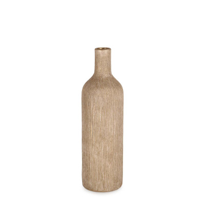 Bizzotto Lothar Vaso in ceramica piccolo a forma di bottiglia Colore: Beige