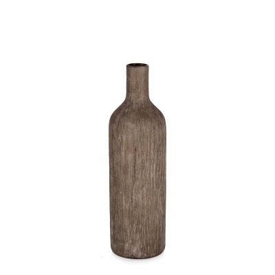 Bizzotto Lothar Vaso in ceramica piccolo a forma di bottiglia Colore: Marrone