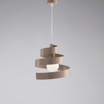 Be Light Helix Sospensione piccola struttura in metallo dalle linee moderne singolo diffusore Colore: Tortora