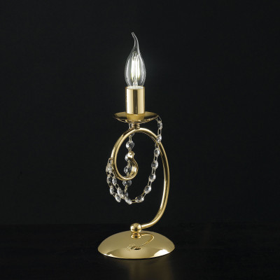 Bonetti Illumina Magda Abat Jour classica in metallo con strass in cristallo Colore: Oro