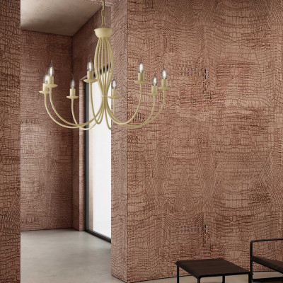 Be Light Botte Lampadario grande dalle linee classiche con struttura in metallo Colore: Avorio
