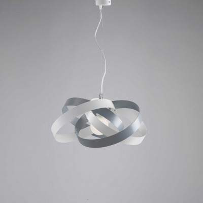 Be Light Vertigo Lampada a sospensione singola con struttura in metallo dalle linee moderne Colore: Bianco/Grigio