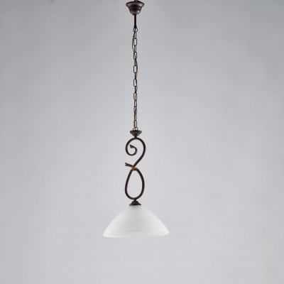 Be Light Dallas Lampada a sospensione singola con struttura in metallo e paralumi in vetro Colore: Ruggine