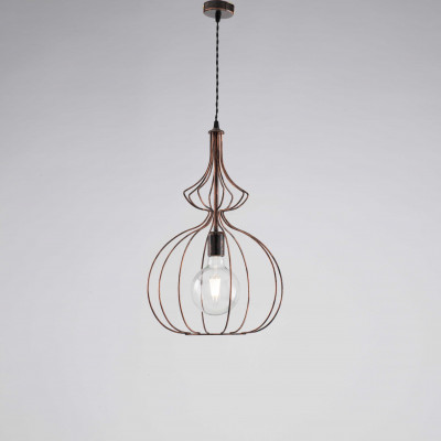 Be Light Olimpia Lampada a sospensione con struttura in metallo dalle linee moderne Colore: Nero/Rame