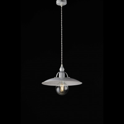 Be Light Cantina Lampada a sospensione con struttura in metallo dalle linee classiche/rustiche Colore: Bianco/Argento