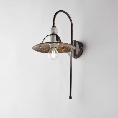 Be Light - Cantina - Lampada da parete con struttura in metallo dalle linee classiche/rustiche - 1 Lampadina E27 60W - IP20 - SKU: BL234-AP1