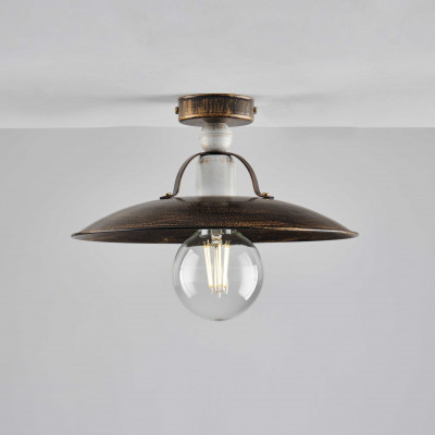 Be Light - Cantina - Plafoniera da soffitto con struttura in metallo dalle linee classiche/rustiche - 1 Lampadina E27 60W - IP20 - SKU: BL234-PL1