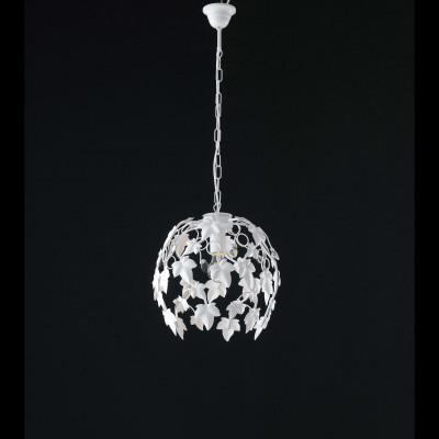 Be Light Edera Lampada a sospensione piccolo con struttura in metallo dalle linee classiche Colore: Bianco