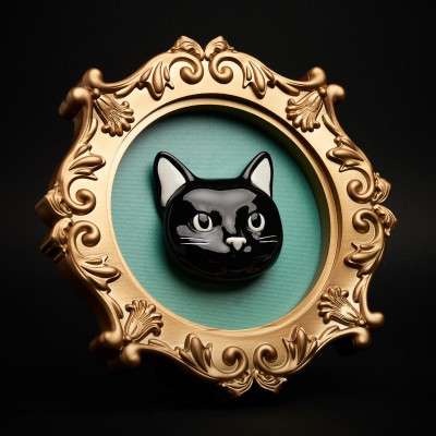 Blogo Frame Cornice rotonda barocca in resina Pippo Green Colore: Oro