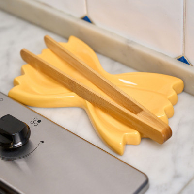  Blogo - Pasta - Poggiamestolo a forma di farfalletta - Colore: Senape - SKU: PASTA-04 