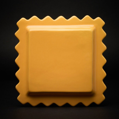  Blogo - Pasta - Sottopentola in resina a forma di raviolo - Colore: Senape - SKU: PASTA-03 