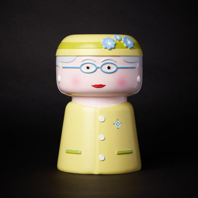 Blogo Icons Vaso piccolo in resina dal design moderno The Queen Colore: Giallo
