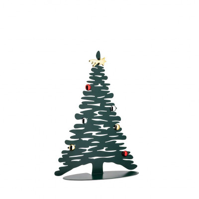 Alessi Decorazione natalizia in acciaio albero di natale grande "Bark for Christmas" Colore: Verde