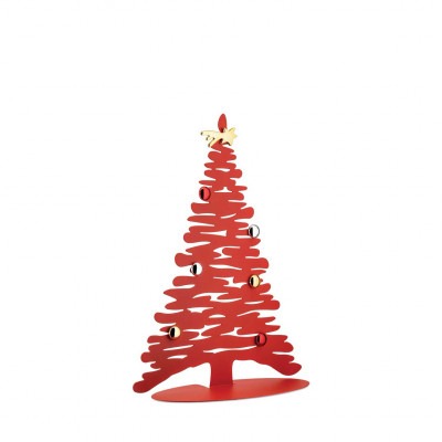 Alessi Decorazione natalizia in acciaio albero di natale grande "Bark for Christmas" Colore: Rosso