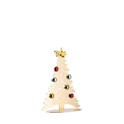 Alessi Decorazione natalizia in acciaio albero di natale piccolo "Bark for Christmas" Colore: Oro