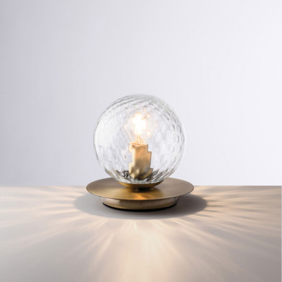 Bonetti Illumina - Armonia - Abat-jour da comodino in metallo con diffusore in vetro dal design moderno - 1 Lampadina E14 42W - IP20 - SKU: BL285-LT