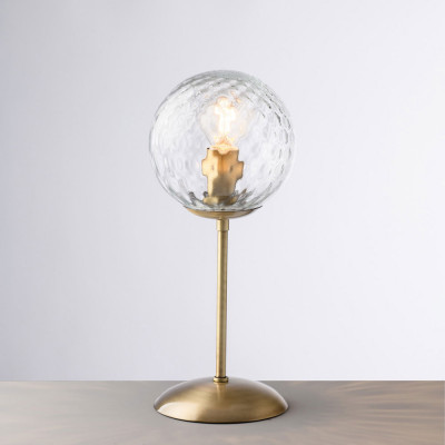 Bonetti Illumina - Demetra - Abatjour in metallo con un diffusore in vetro dal design moderno ed elegante - 1 Lampadina E14 42W - IP20 - SKU: BL279-LT