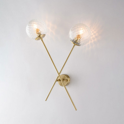 Bonetti Illumina - Demetra - Applique da parete in metallo con 2 diffusori dal design moderno ed elegante - 2 Lampadine E14 42W - IP20 - SKU: BL279-AP2