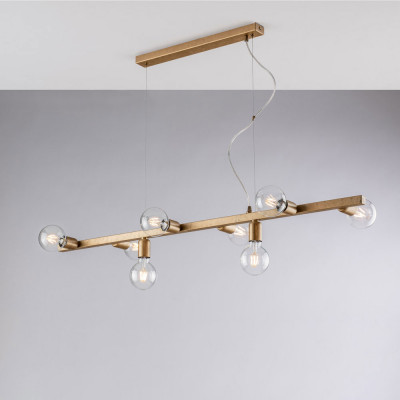 Bonetti Illumina - Fabian - Lampada a sospensione moderna grande con struttura in metallo - Colore: Oro - 8 Lampadine - E27 - 55W - IP20 - SKU: BL293-8-OR