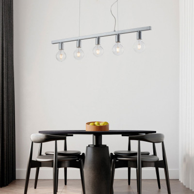 Bonetti Illumina - Fabian - Lampada a sospensione moderna piccola con struttura in metallo - 5 Lampadine E27 55W - IP20 - SKU: BL293-5