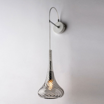 Bonetti Illumina - Nemesi - Lampada da parete con singolo diffusore in vetro dal design moderno ed elegante - 1 Lampadina E27 42W - IP20 - SKU: BL280-AP1