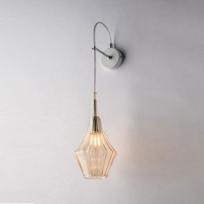 Bonetti Illumina - Zeus - Lampada da parete con singolo diffusore in vetro dal design moderno ed elegante - 1 Lampadina E27 42W - IP20 - SKU: BL270-AP1