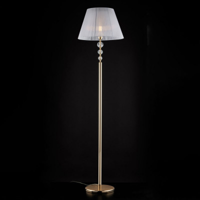 Bonetti Illumina - Ruben - Lampada da terra classica con struttura in metallo e dettagli in vetro - Colore: Oro - 1 Lampadina E27 55W - IP20 - SKU: BL267-PH-OR