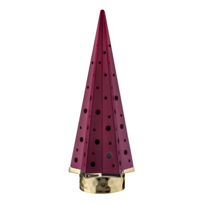 Bongelli Preziosi Albero di natale grande stilizzato in marmorino con led Colore: Rosso