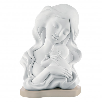 Bongelli Preziosi Bomboniera Battesimo - statuina con abbraccio di mamma Colore: Nocciola