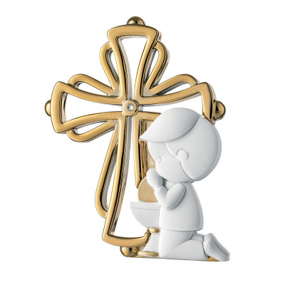 Bongelli Preziosi - Bomboniera Comunione - Bambino che prega con la croce - SKU: ME2559