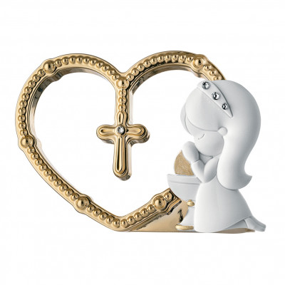 Bongelli Preziosi - Bomboniera Comunione - statuina con bambina che prega - SKU: ME2550