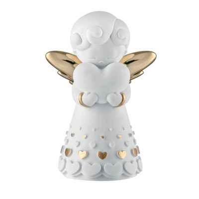 Bongelli Preziosi - Bomboniera nascita - statuina piccola con angioletto con le ali e cuore - SKU: ME2526/1