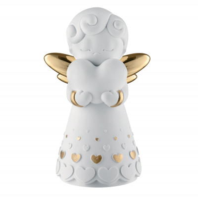 Bongelli Preziosi - Bomboniera nascita - statuina grande con angioletto con le ali e cuore - SKU: ME2526/2