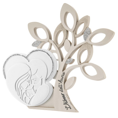 Bongelli Preziosi - L'Albero dell'Amore - Bomboniera per battesimo - Scultura grande albero della vita e sacra famiglia - SKU: ME2386/2/