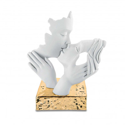 Bongelli Preziosi - Face - Bomboniera per matrimonio - Scultura in marmorino con volti che si baciano - SKU: ME2345/1