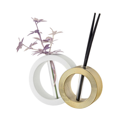 Bongelli Preziosi - Double - Bomboniera per matrimonio - Vaso rotondo elegante in marmorino con profumatore - SKU: ME2337/1