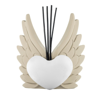 Bongelli Preziosi Cuore Ali Bottiglia profumatore in marmorino Colore: Nocciola/Bianco